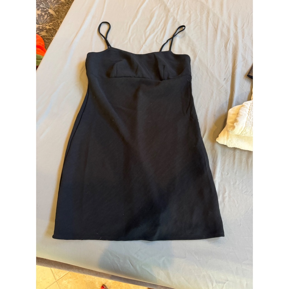 A New Day Womens Black Spaghetti Strap Empire Waist Mini Dress Size S LBD